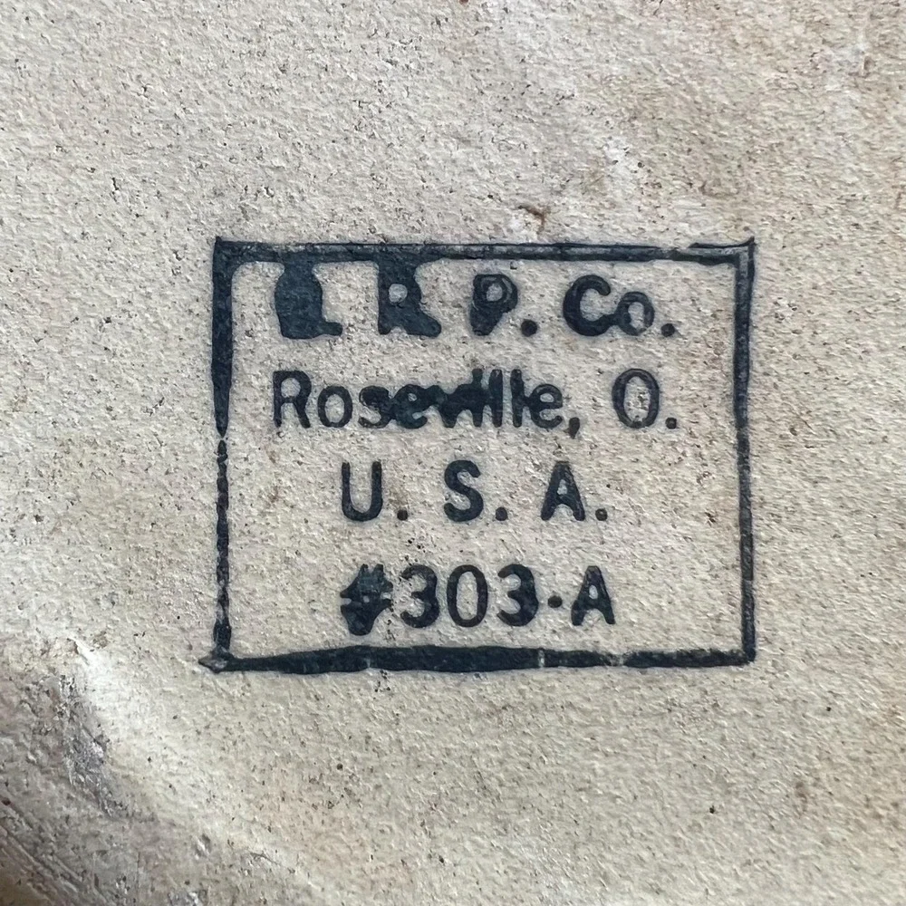 Vintage‎ Roseville Ohio Farmhouse Crock Blue & White Striped Robinson Ransbottom